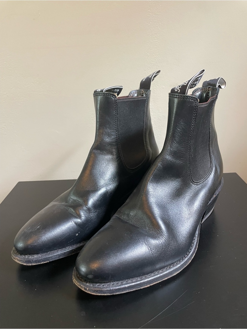 R.M Williams Women's Leather Black Chelsea Boots Size 10M